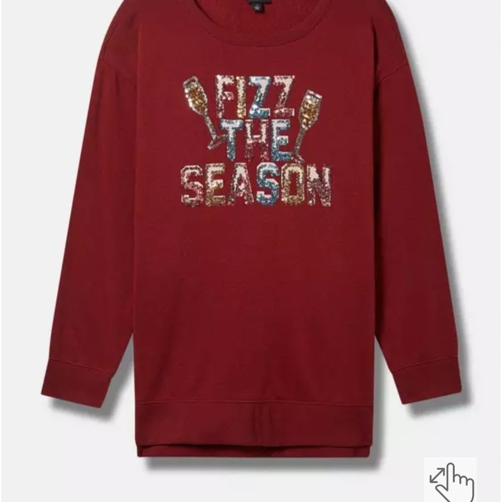 Fizz The Season Burgundy Sweatshirt